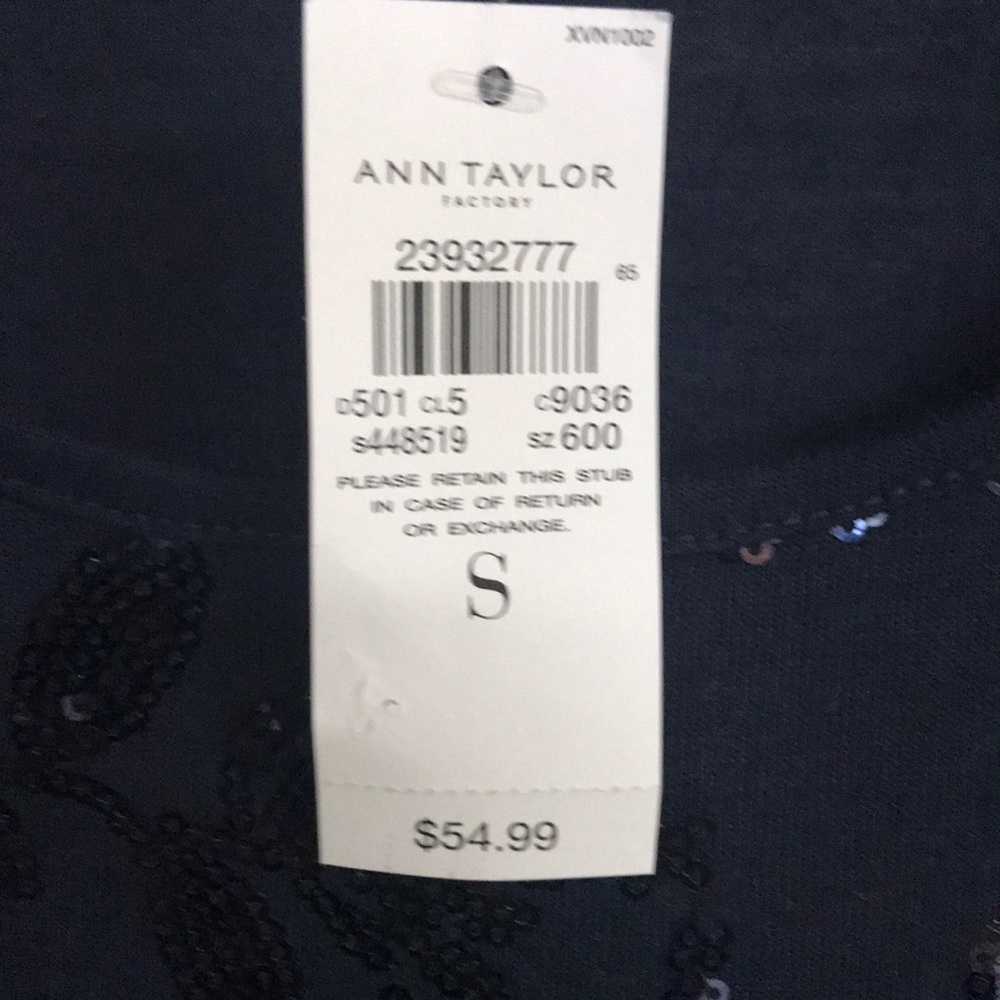 Ann Taylor Factory  NavySequence Shirt  small - Picture 4 of 6